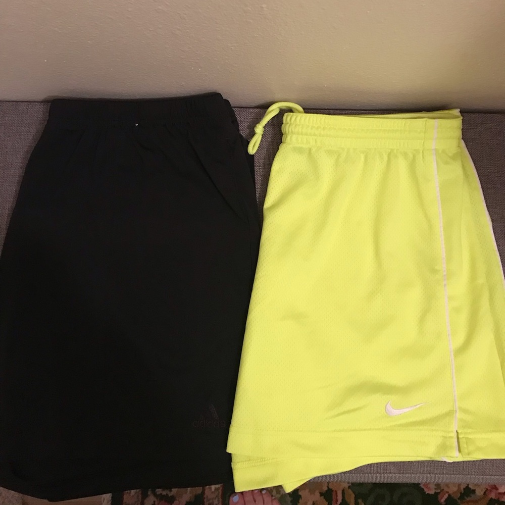 2 pairs of shorts (Adidas and Nike)